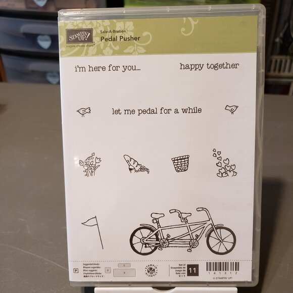 Stampin' Up! 'PEDAL PUSHER' Photopolymer Stamp Set (Used) - Picture 1 of 4